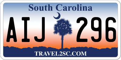 SC license plate AIJ296