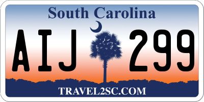 SC license plate AIJ299