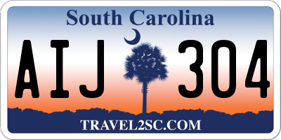 SC license plate AIJ304