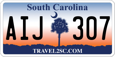 SC license plate AIJ307