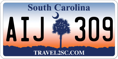 SC license plate AIJ309
