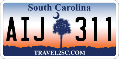 SC license plate AIJ311