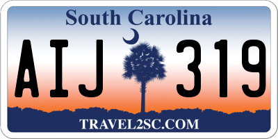 SC license plate AIJ319