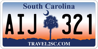 SC license plate AIJ321