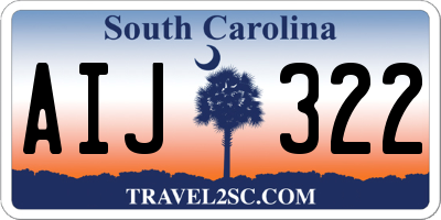 SC license plate AIJ322