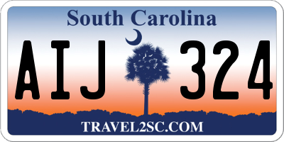 SC license plate AIJ324