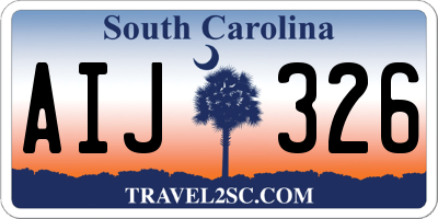 SC license plate AIJ326