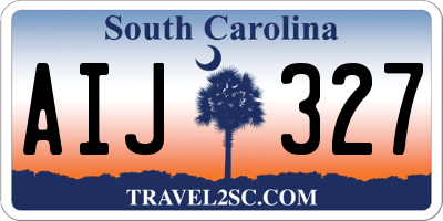 SC license plate AIJ327