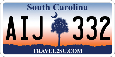 SC license plate AIJ332