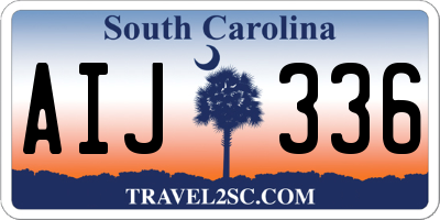 SC license plate AIJ336