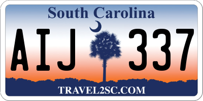SC license plate AIJ337
