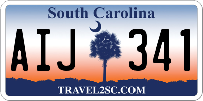 SC license plate AIJ341