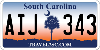SC license plate AIJ343