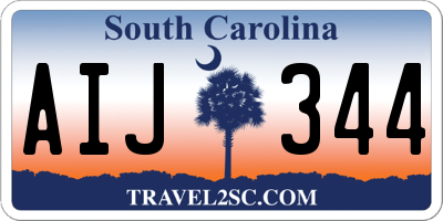 SC license plate AIJ344