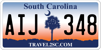 SC license plate AIJ348