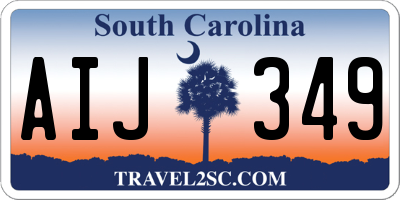 SC license plate AIJ349