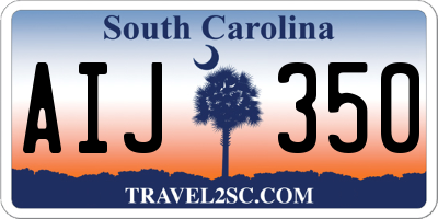 SC license plate AIJ350