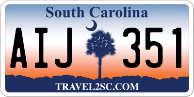SC license plate AIJ351