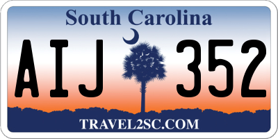 SC license plate AIJ352