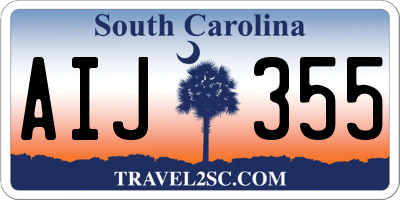 SC license plate AIJ355