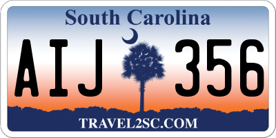 SC license plate AIJ356