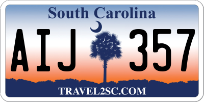 SC license plate AIJ357