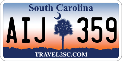 SC license plate AIJ359