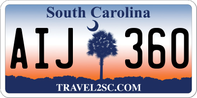 SC license plate AIJ360