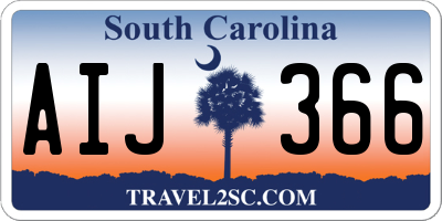 SC license plate AIJ366