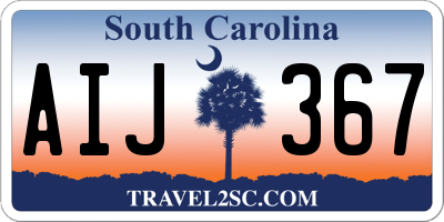 SC license plate AIJ367