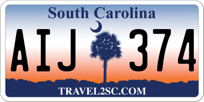 SC license plate AIJ374