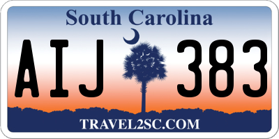 SC license plate AIJ383