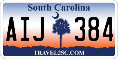 SC license plate AIJ384