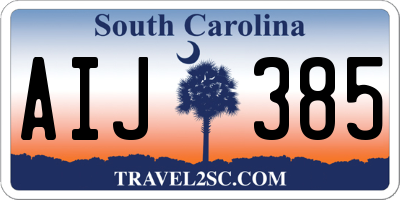 SC license plate AIJ385