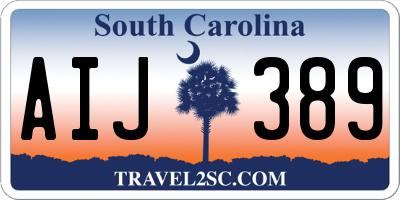 SC license plate AIJ389