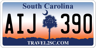 SC license plate AIJ390