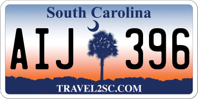 SC license plate AIJ396
