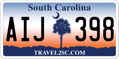 SC license plate AIJ398