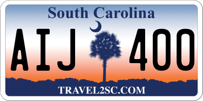SC license plate AIJ400