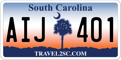 SC license plate AIJ401