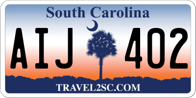 SC license plate AIJ402