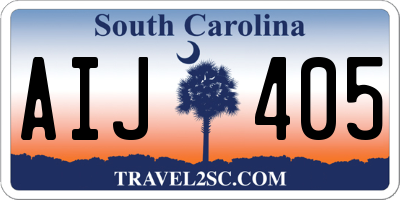 SC license plate AIJ405
