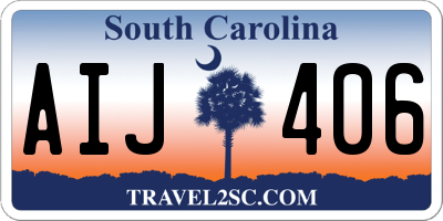 SC license plate AIJ406