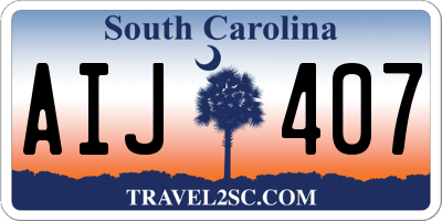 SC license plate AIJ407