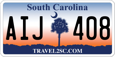 SC license plate AIJ408