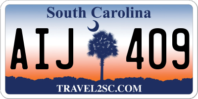 SC license plate AIJ409