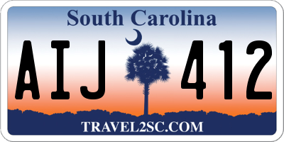 SC license plate AIJ412