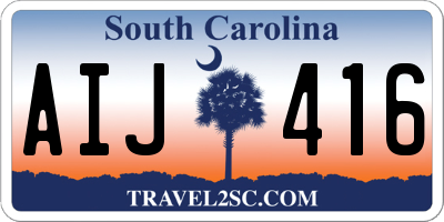 SC license plate AIJ416