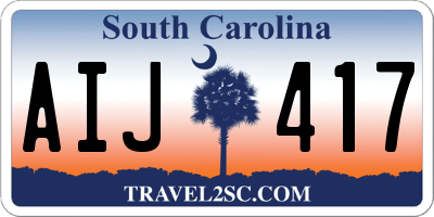 SC license plate AIJ417