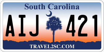 SC license plate AIJ421